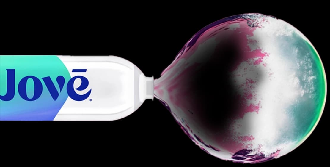 Droplet coming from a Jove bottle